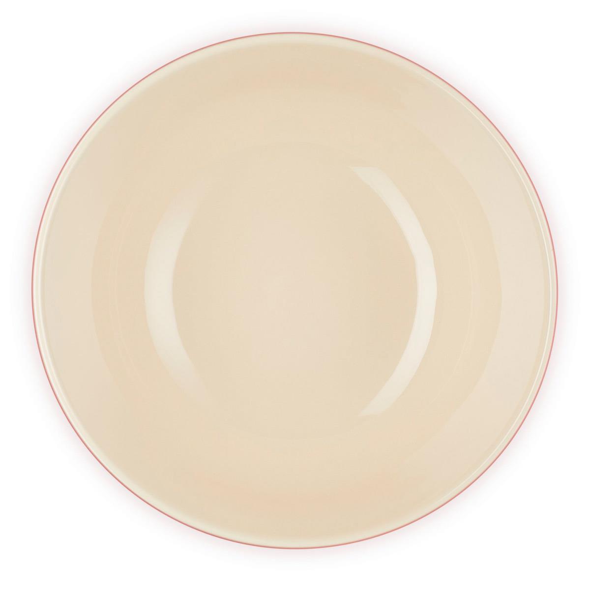 Cerise Le Creuset Stoneware Holly Serving Bowl Top View