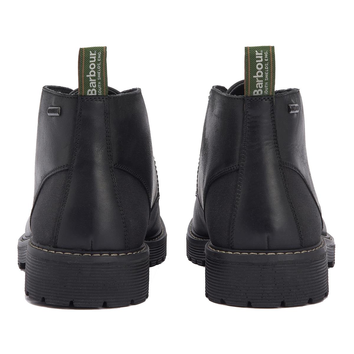 Black Barbour Mens Maxwell Chukka Boot Rear