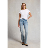 White Holland Cooper Womens Monogram Tee On Model Full Length