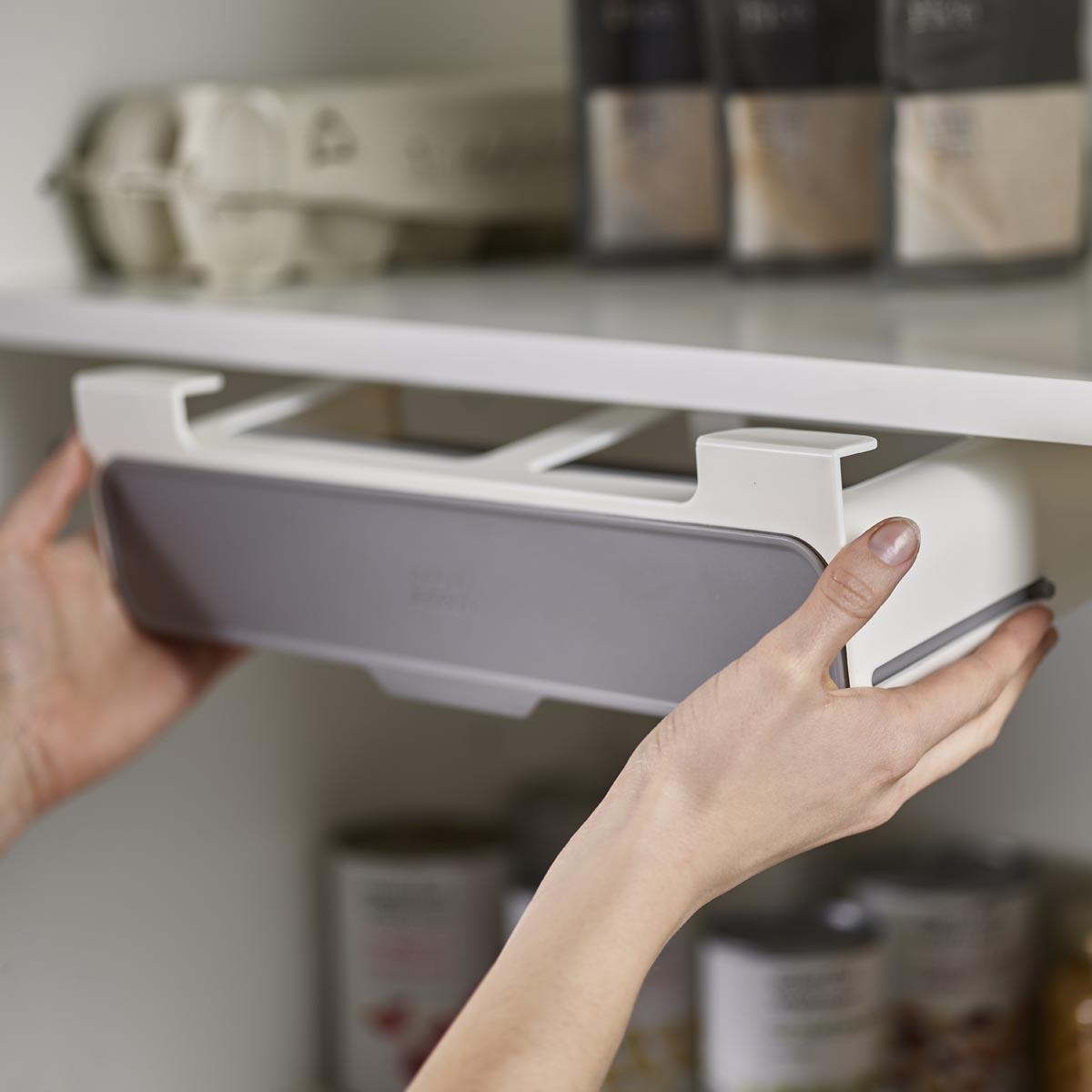 Grey Joseph Joseph CupboardStore Under-shelf Spice Rack install