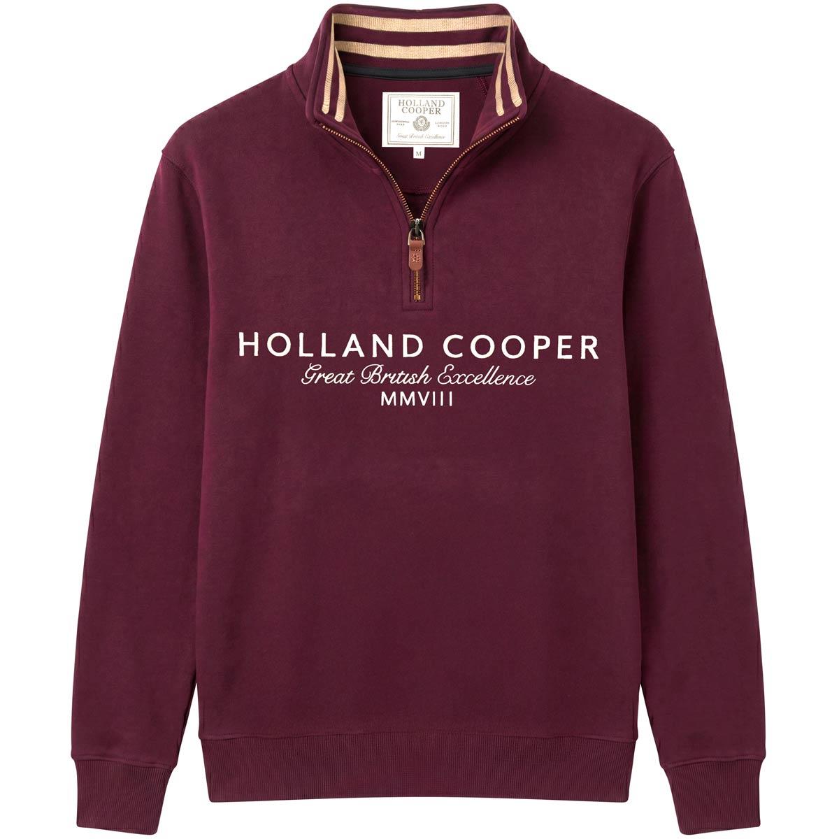 Holland Cooper Mens Heritage Quarter Zip Sweatshirt