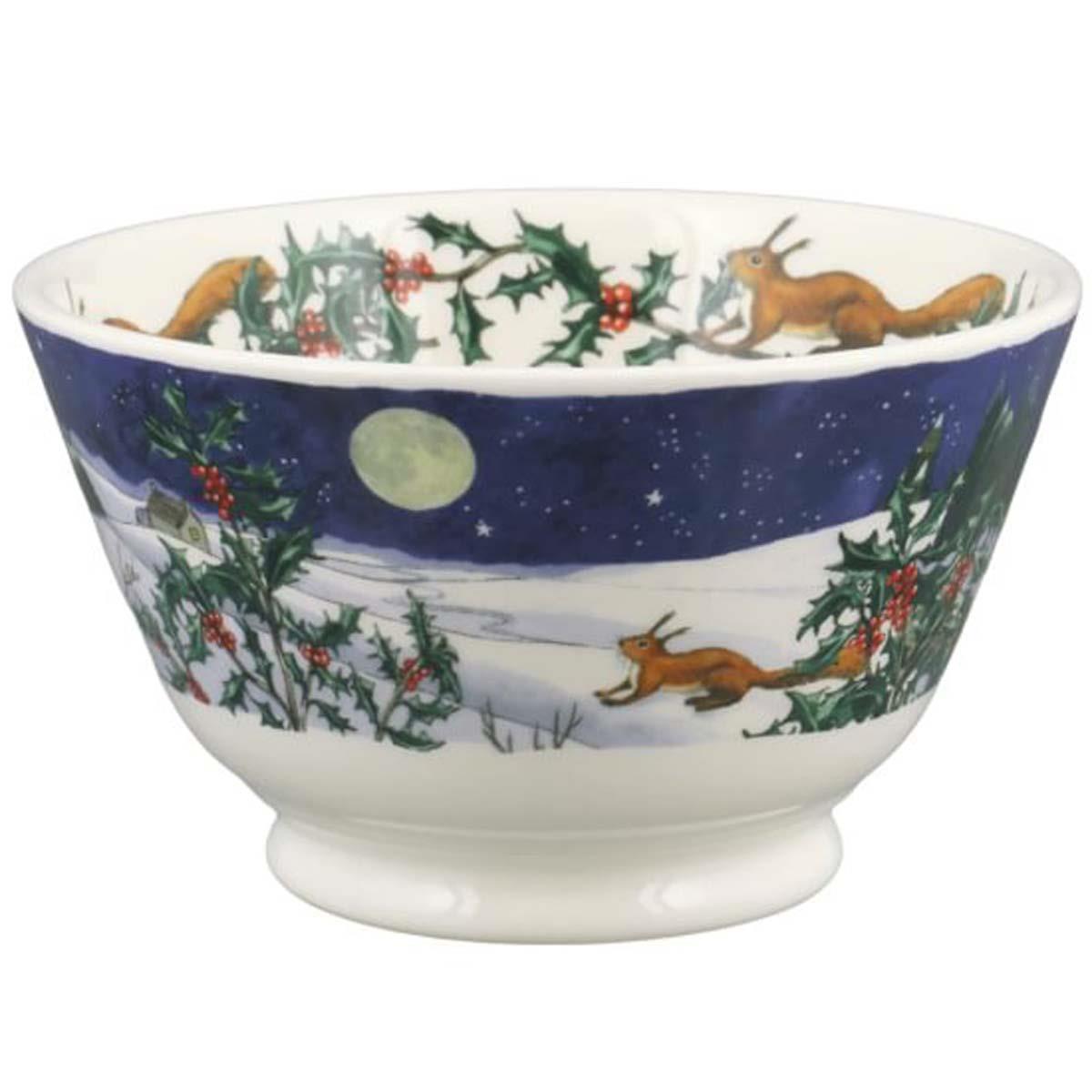 Emma Bridgewater Christmas Midnight Squirrel Small Old Bowl