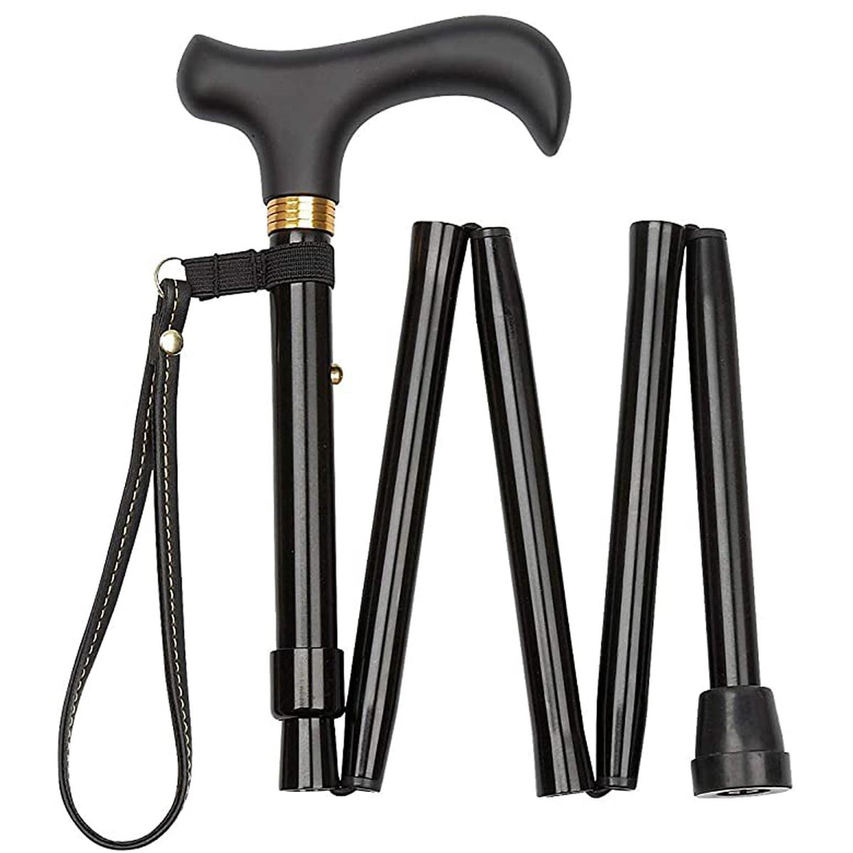 Bisley Folding Walking Stick / Black C80B