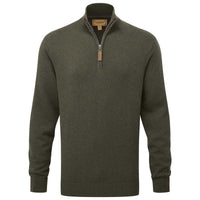 Schoffel Mens Calton Cotton Cashmere 1/4 Zip Jumper