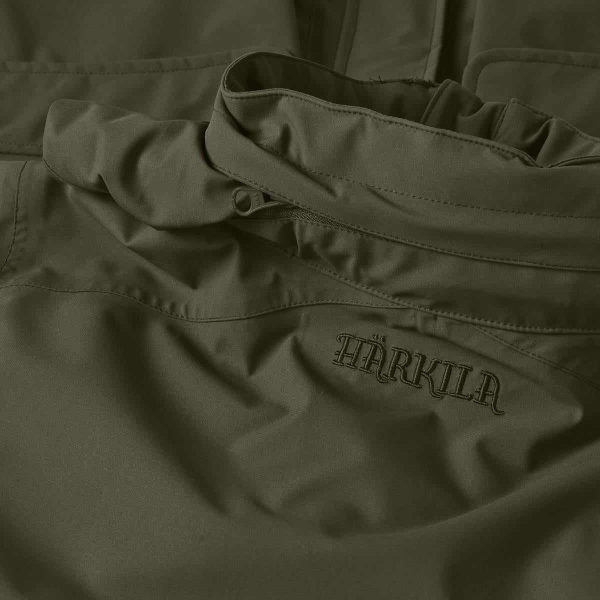 Willow Green Harkila Womens Orton Packable Lady Jacket Collar Detail