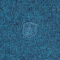 Albert and Maurice Netherton Zip Neck Lambswool Jumper Teal