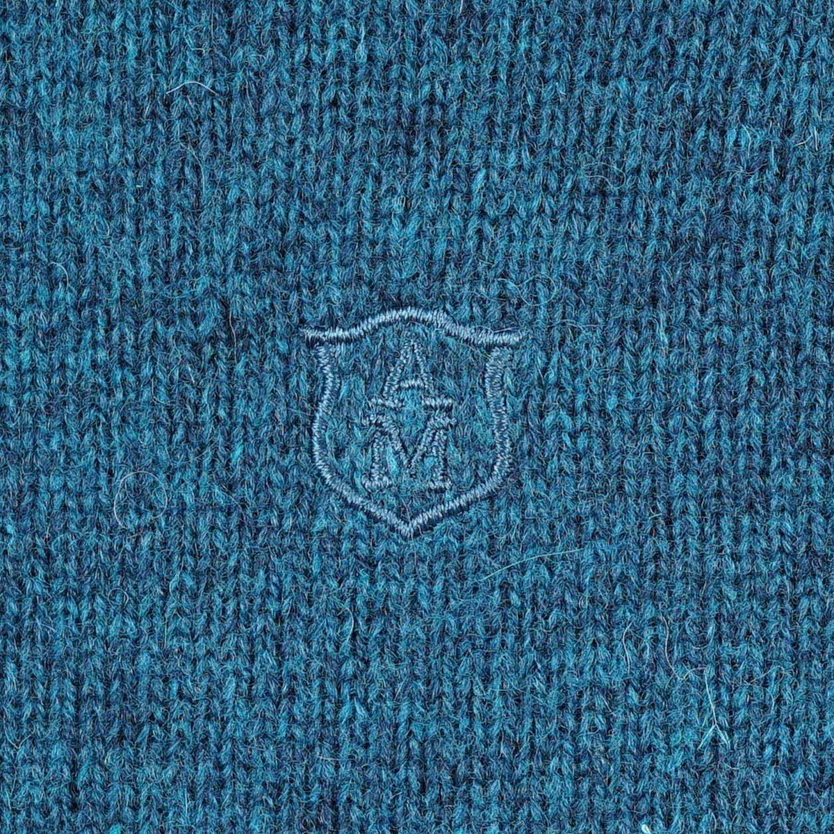 Albert and Maurice Netherton Zip Neck Lambswool Jumper Teal