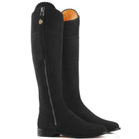 Black Suede Fairfax and Favor Flat Regina Boot