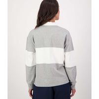 Grey Marle/White Swanndri Womens Cameron Rugby Shirt Back