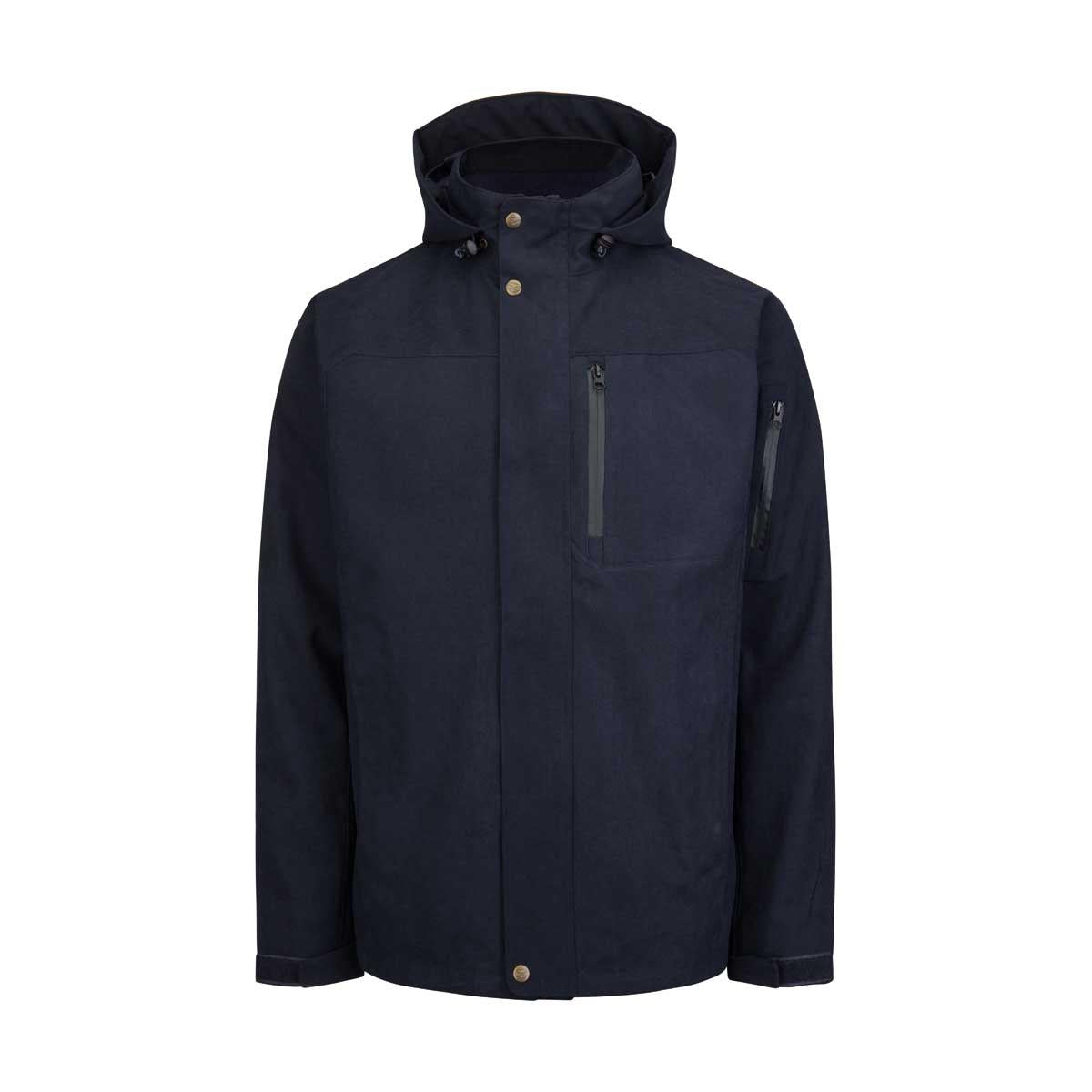Navy Hoggs Of Fife Struther Zip Through Jacket front