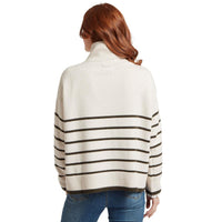 Soft White Schoffel Womens Sandsend 1/4 Zip Jumper back jumper