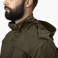 Pine Green/Dark Brown Seeland Mens Key-Point Elements Jacket Hood Detail