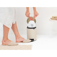 Soft Beige Brabantia newIcon Pedal Bin 3 Litre In Use