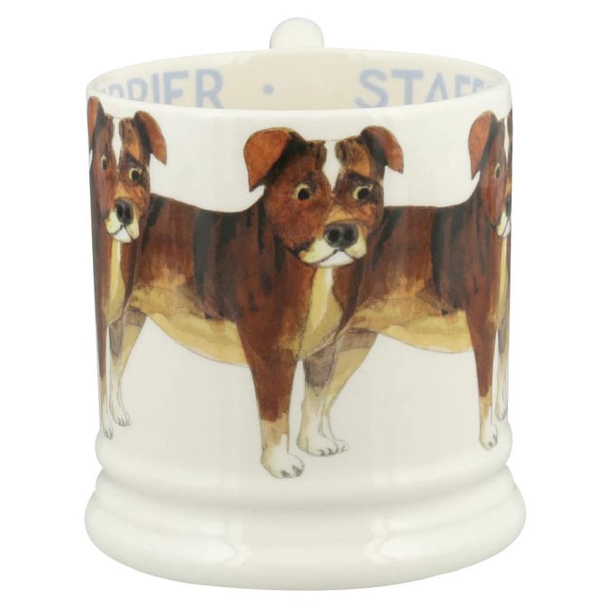 Emma Bridgewater Dogs Staffordshire Bull Terrier Half Pint Mug Side View