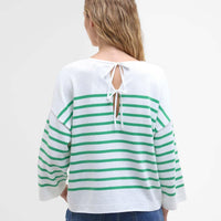 Cloud/Kelly Green Barbour Womens Kayleigh Knitted Jumper Back