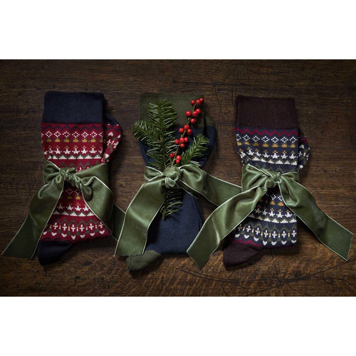 Olive Barbour Mens Marlow Fair Isle Sock Gift Box Lifestyle