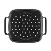 Le Creuset Cast Iron BBQ Square Grill Basket inside