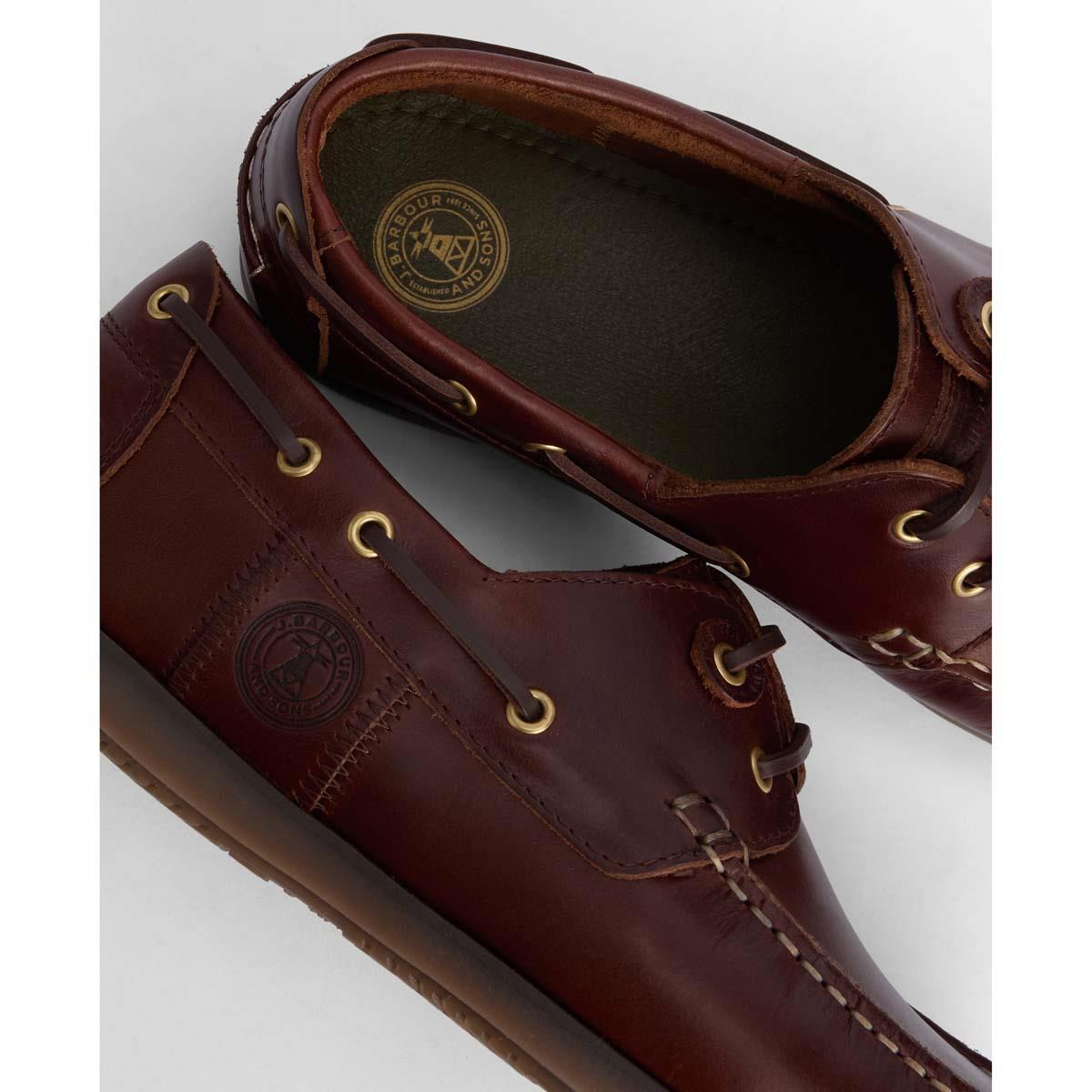 Mahogany Barbour Mens Wake Boat Shoe set