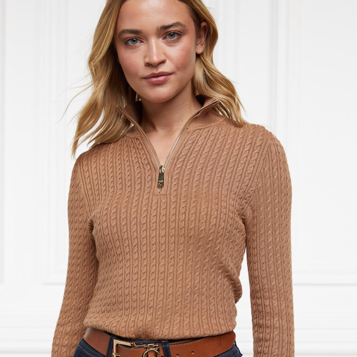 Holland Cooper Womens Ava Half Zip Knitted Jumper