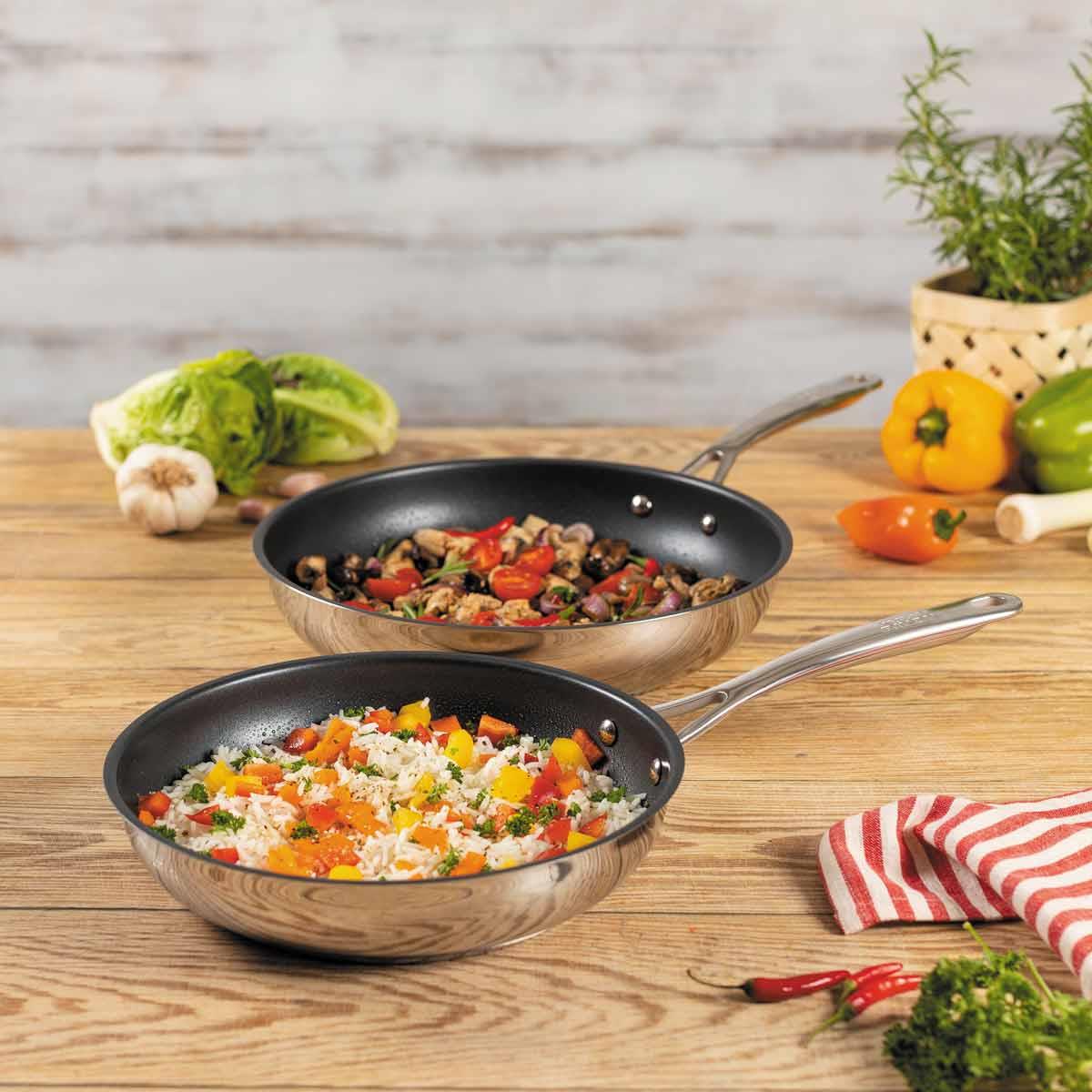 Kuhn Rikon Allround Non-Stick Frying Pan Set 24cm and 28cm
