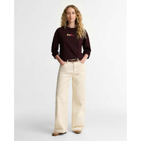 FIG Barbour Womens Amesbury Long Sleeve T-Shirt ON MODEL