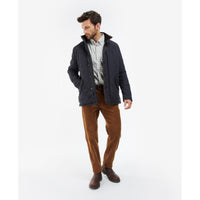 Dark Olive Barbour Mens Waterproof Shoveler Quilted Jacket