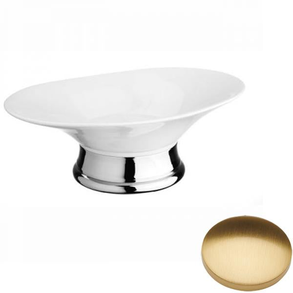 Brushed Gold Gloss Samuel Heath Fairfield Freestanding Soap Holder N9564
