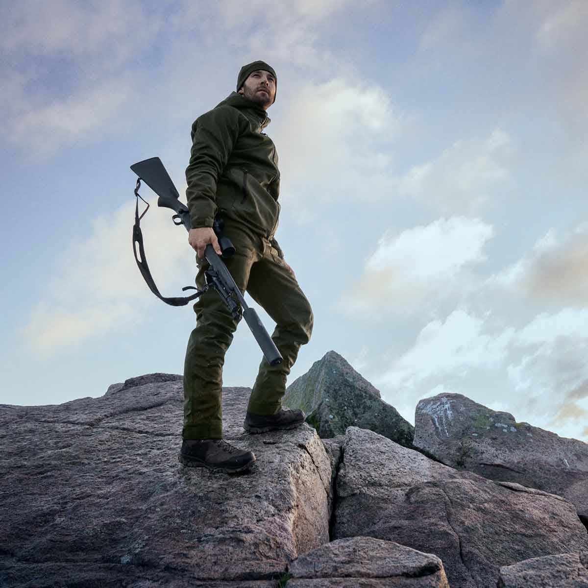 Pine Green Seeland Mens Hawker Shell II Waterproof Jacket Lifestyle Full Length