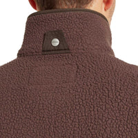 Mahogany Schoffel Mens Oakham Retro Fleece Gilet Collar