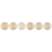Le Creuset Stoneware Set of 6 Rainbow Mini Ramekins Top View