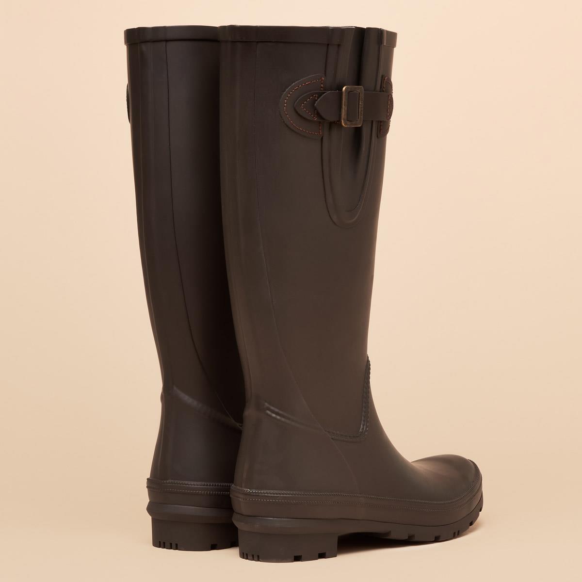 Chocolate Joules Womens Houghton Wellingtons Back