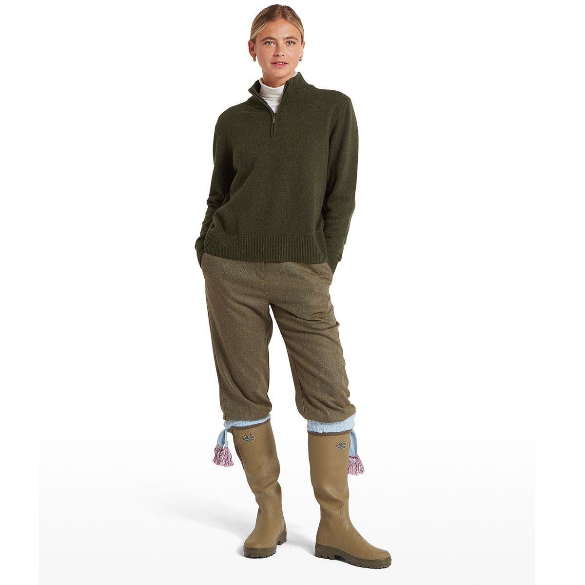 Schoffel Womens Thoralby 1/4 Zip Jumper loden outfit