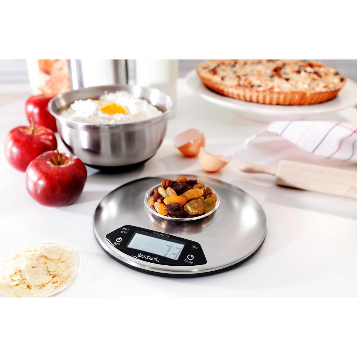 Brabantia Profile Digital Kitchen Scales With Timer