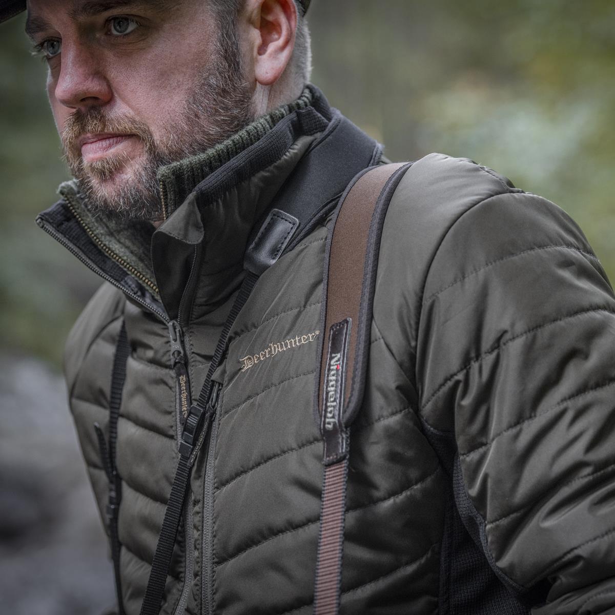 Adventure Green Deerhunter Mens Moor Padded Softshell Jacket Lifestyle