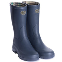 Le Chameau Womens Iris Bottillon Jersey Lined Boot Bleu Fonce