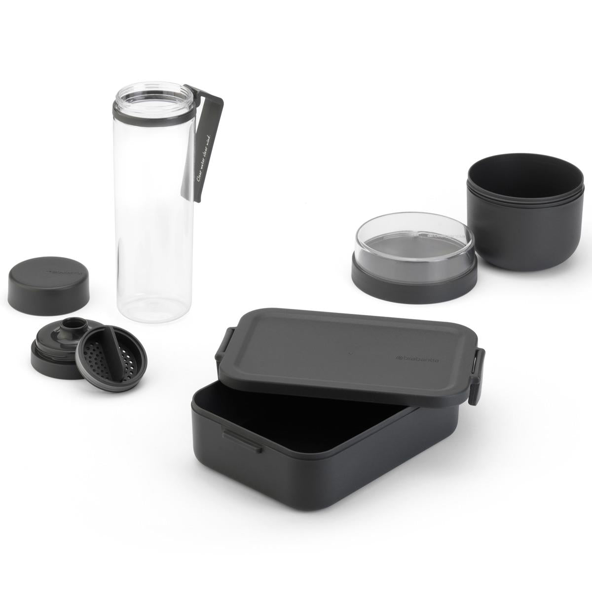 Dark Grey Brabantia Make & Take Breakfast & Lunch Set Open