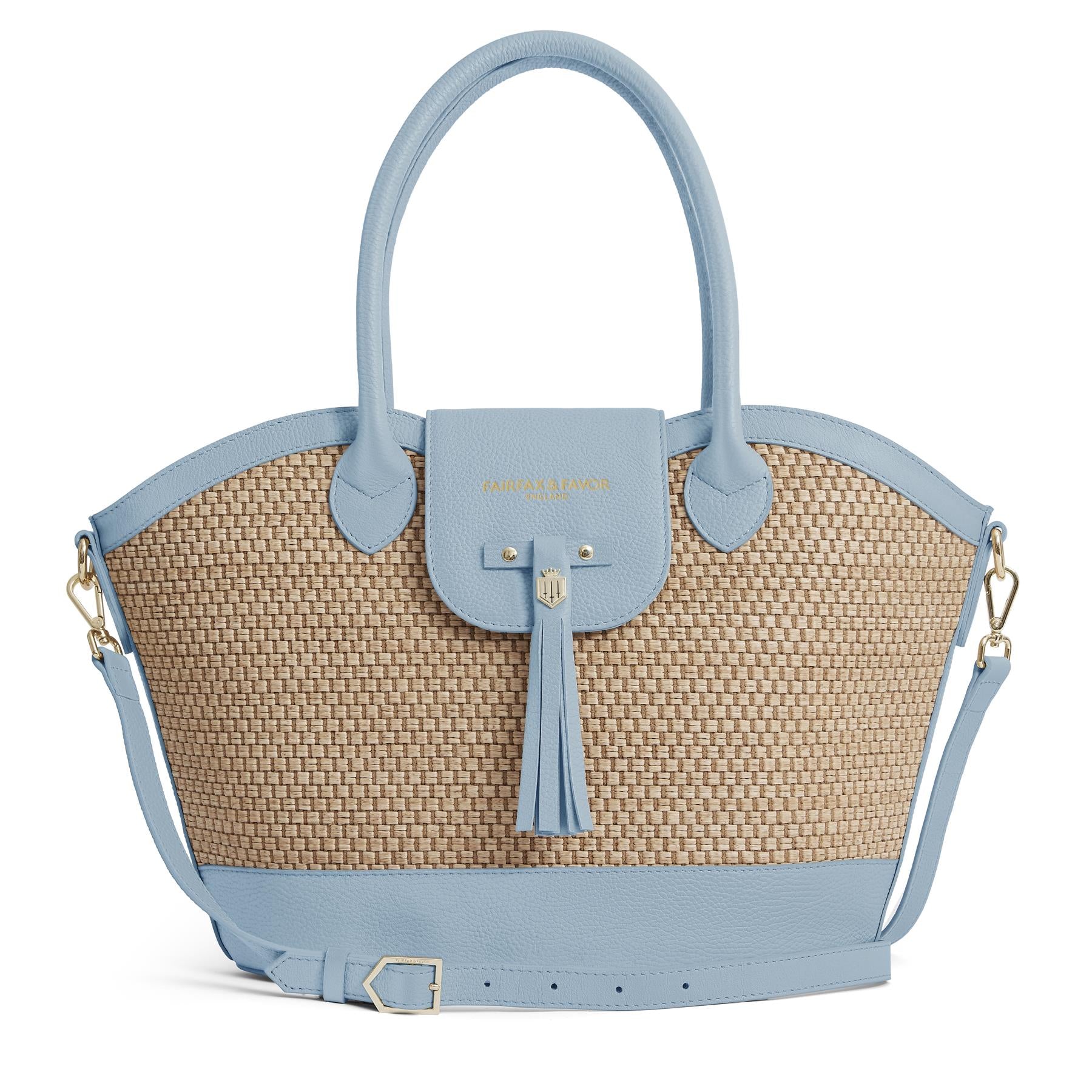 Fairfax & Favor Windsor Basket Bag sky blue