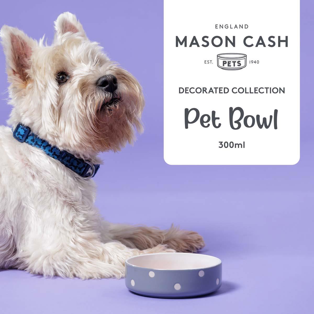 Mason Cash Polka Dot Grey Pet Bowl 13cm INFO