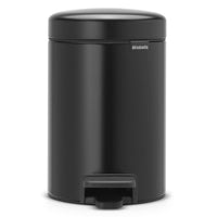 Matt Black Brabantia newIcon Pedal Bin 3 Litre