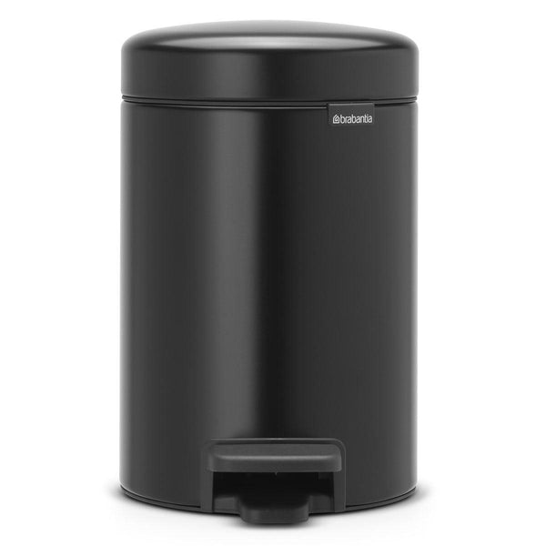 Matt Black Brabantia newIcon Pedal Bin 3 Litre
