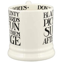 Emma Bridgewater Black Toast Blackberry Half Pint Mug Side