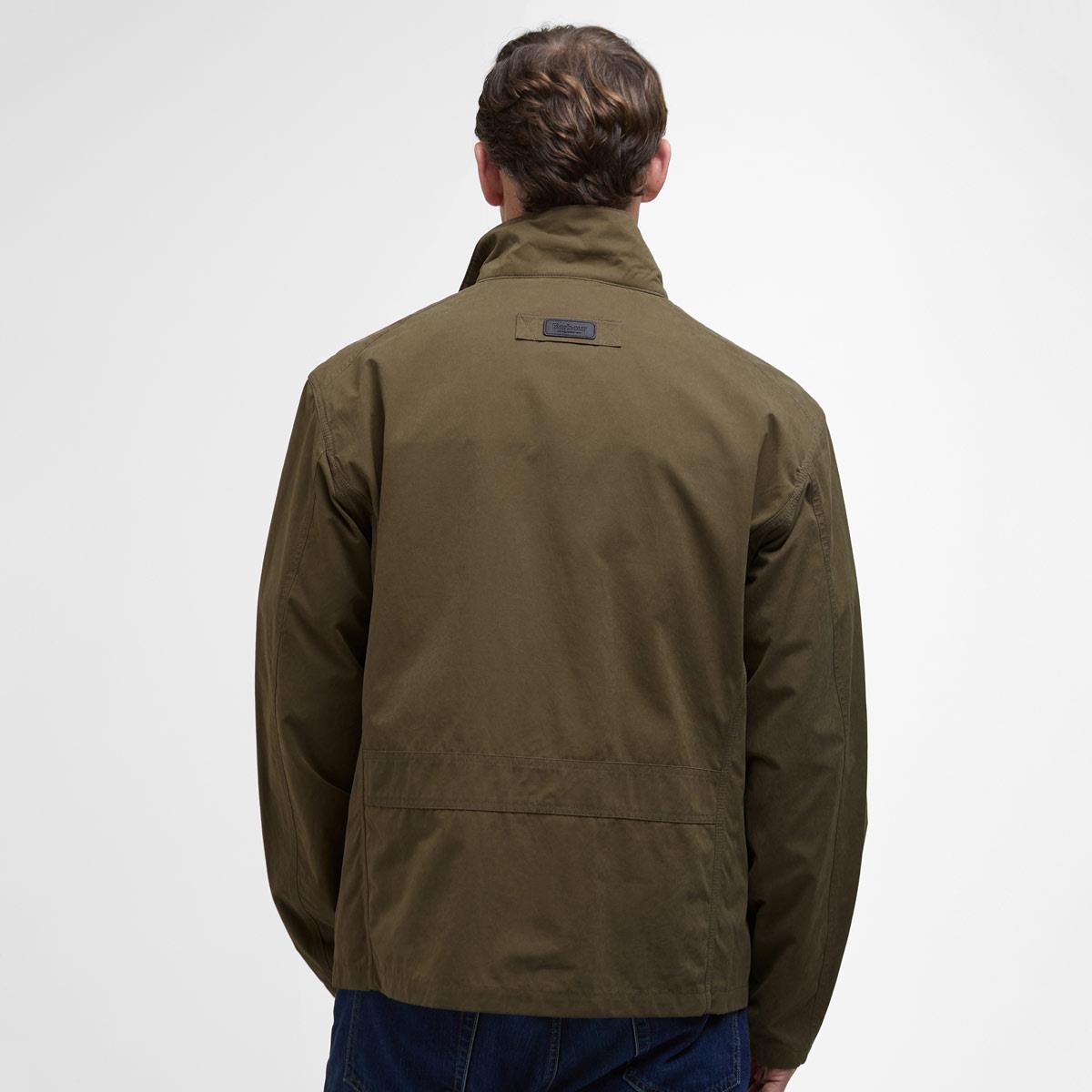 Dark Sand Barbour Mens Sander Casual Jacket Back
