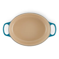 Le Creuset 27cm Cast Iron Oval Casserole Dish Deep Teal