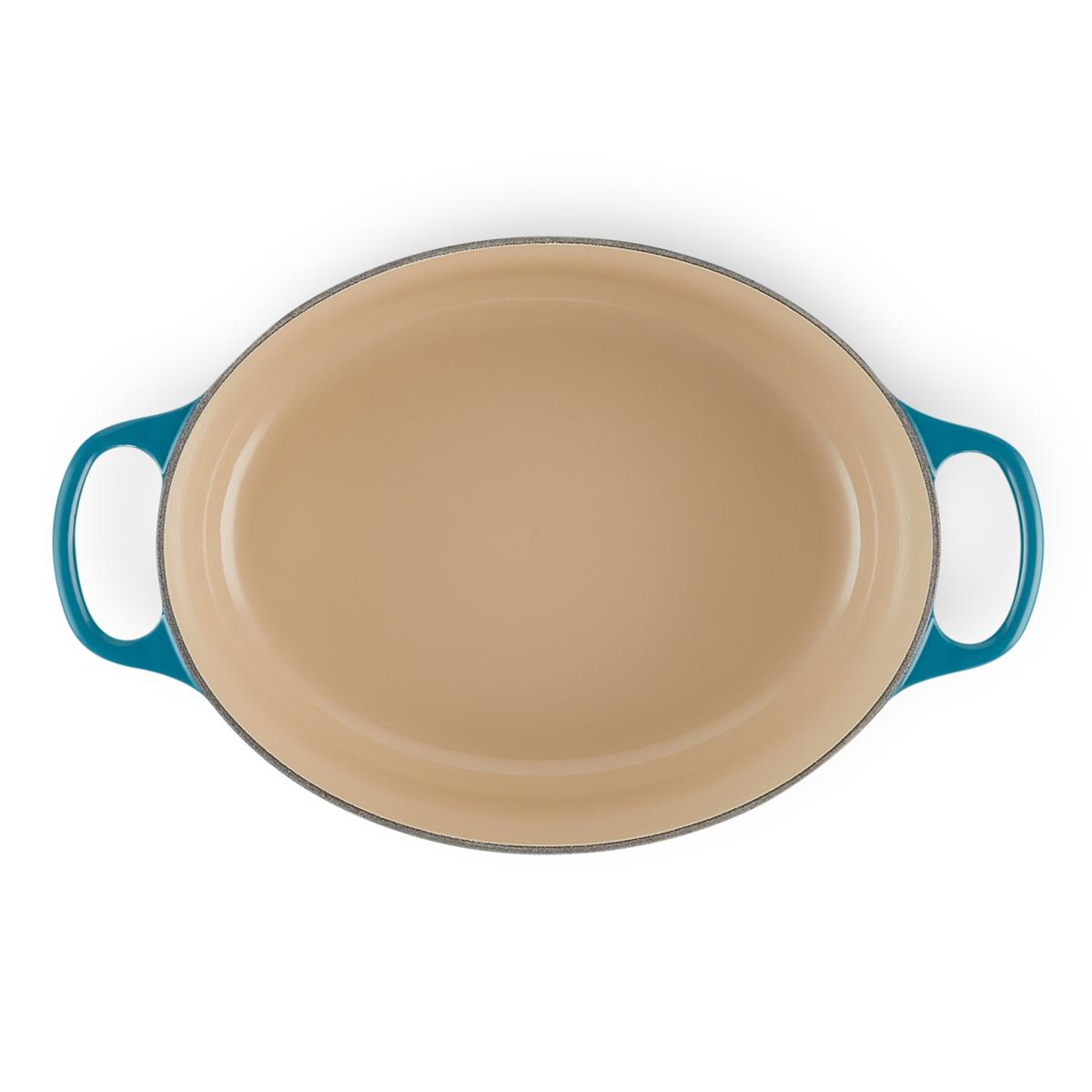 Le Creuset 27cm Cast Iron Oval Casserole Dish Deep Teal