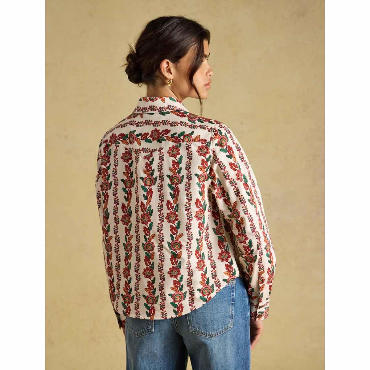 Joules Womens Evelyn Floral Boxy Shirt