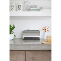 Matt Steel Brabantia Roll Top Bread Bin Medium