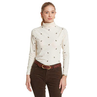 Dark Khaki Green Pheasant Schoffel Womens Malham Top On Model