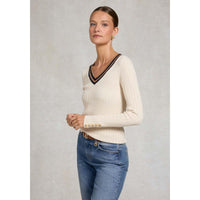 Holland Cooper Womens Zoe V-Neck Knitted Jumper