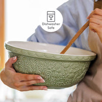 Mason Cash Home To Roost S12 Green Mixing Bowll
