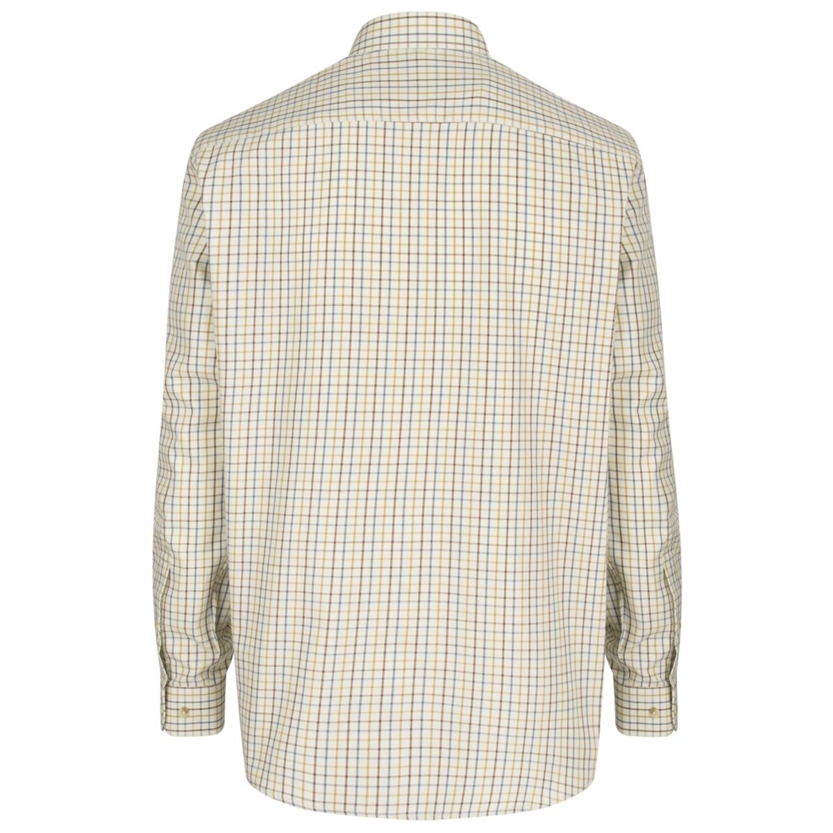 Wine/Blue/Green Hoggs Of Fife Mens Inverness Cotton Tattersall Shirt back
